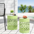 Outdoor Metal S/2 End Table