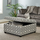 Richmond - Storage Ottoman With Unique Pattern And Ample Storage - Gray