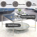 Adelrik - Coffee Table - Glass & Chrome Finish - Atlantic Fine Furniture Inc