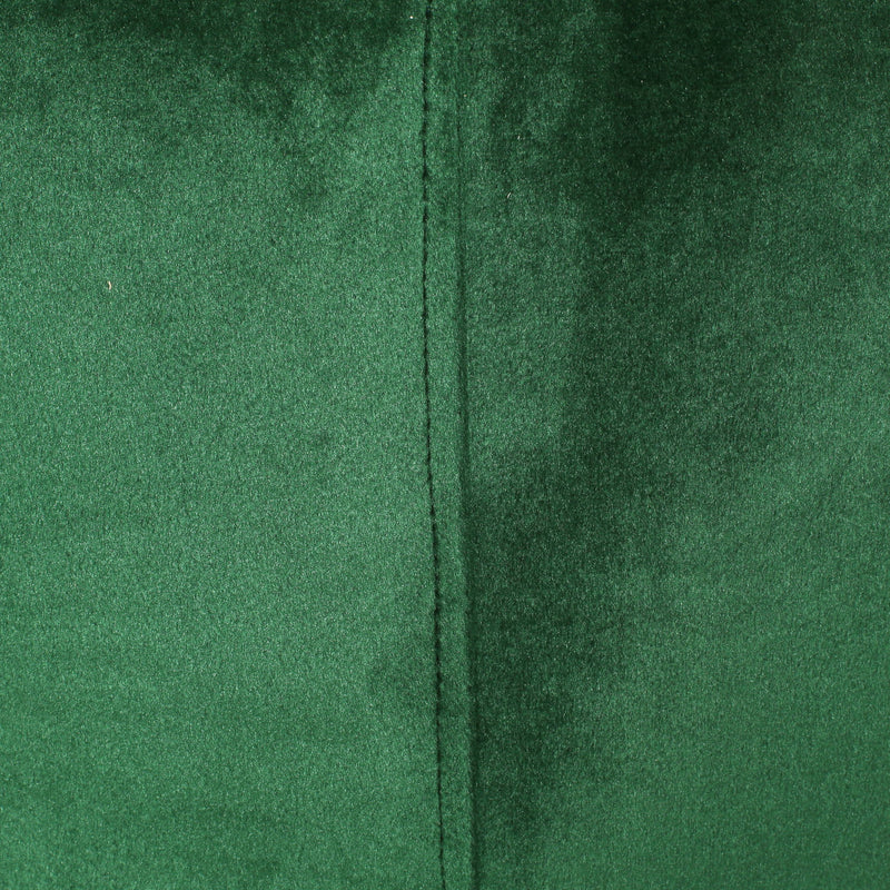 Round Velvet Ottoman, Upholstered Foot Stool For Living Room, Entryway - Emerald