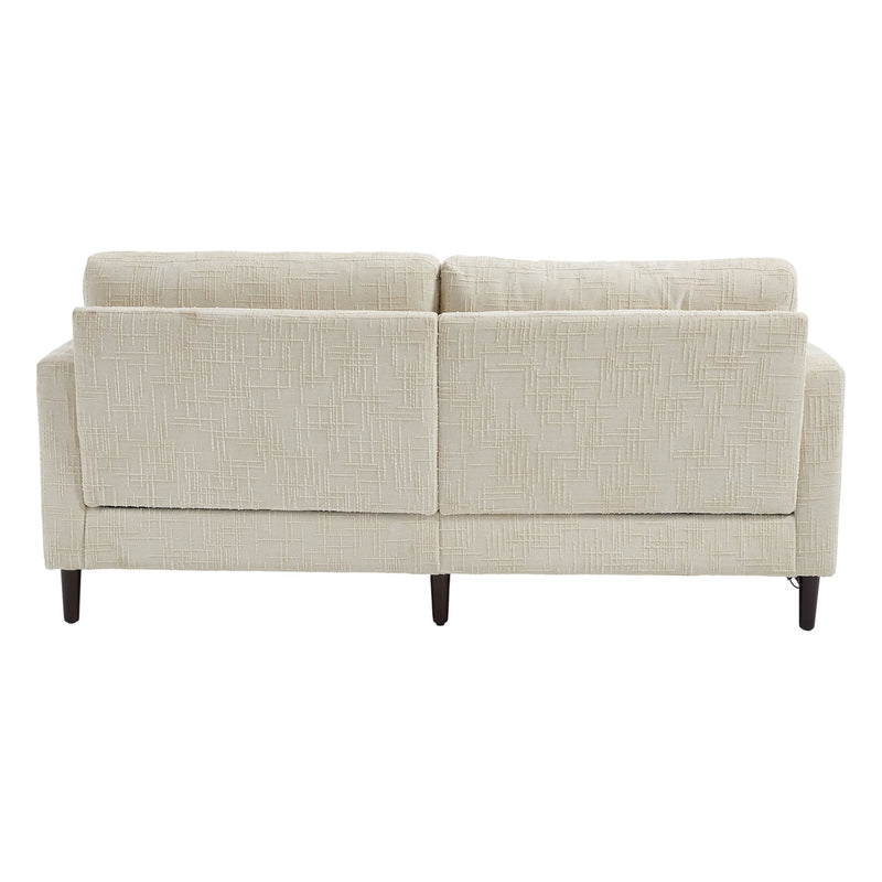 Chenille 2 Seater Sofa With LED Light, USB Charging Port, And Storage Bag