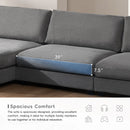 Oversized Sectional L Shaped Cloud Couch With USB Charging Port Cup Holder Deep And Wide Seat Sofa With Chaise Comfy