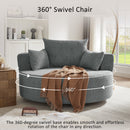 360° Swivel Accent Barrel Chair With 3 Removable Pillows For Living Room