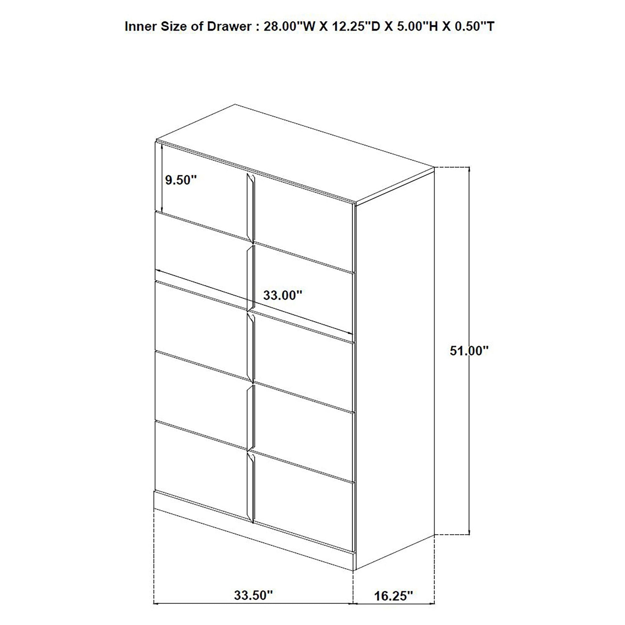 Ines 5-piece Eastern King Bedroom Set Grey and White High Gloss