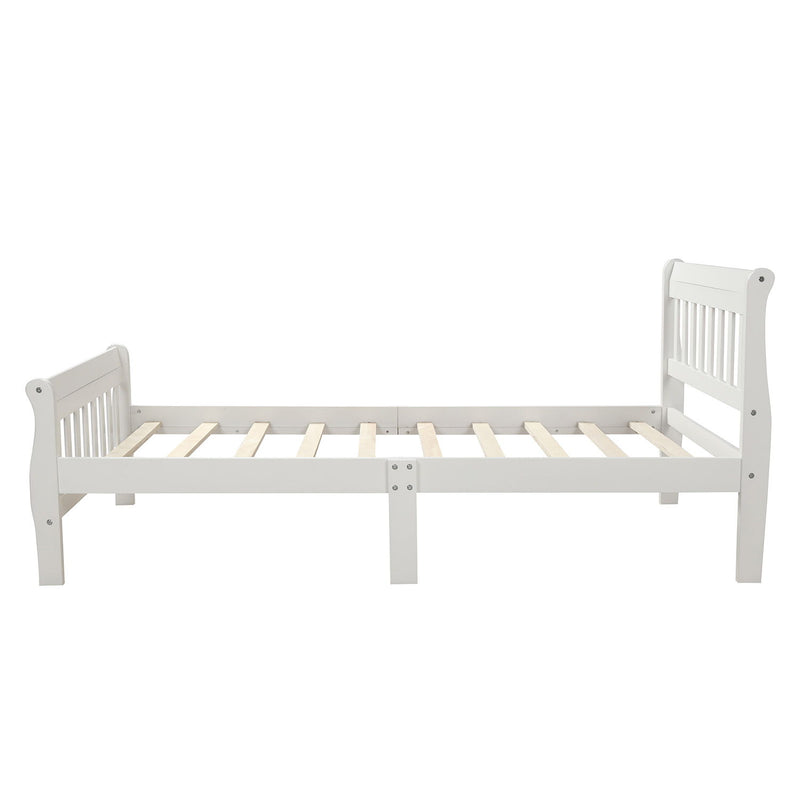 Platform Bed Frame Panel Bed Mattress Foundation Sleigh Bed With Headboard / Footboard / Wood Slat Support