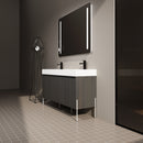 Freestanding Bathroom Vanity With Resin Sink And Storage Cabinet