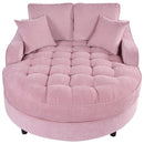 Modern Chaise Lounge Upholstered Sofa Couch With Tufted Seat And Detachable Pillows For Living Room