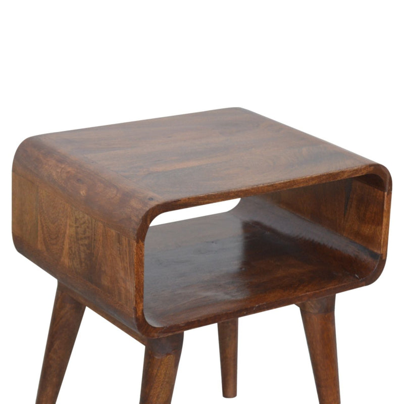 Minimalist Open Curved Nightstand