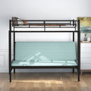 Twin Over Full Bunk Bed, Multi Function - Black