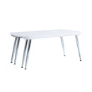 Acme - Coffee Table - White & Chrome Finish - Atlantic Fine Furniture Inc