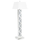 Carmen - Empire Mirrored Acrylic Floor Lamp - Silver - Atlantic Fine Furniture Inc