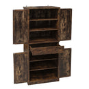 4 Door Storage Cabinet With 1 Drawer, With 4 Adjustable Inner Shelves