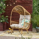 Outdoor Wicker Standing Basket Chair With Cushion