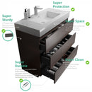 Alice - Bathroom Vanity With Large Storage Freestanding Bathroom Vanity, Sink For Modern Bathroom, One-Piece Sink Basin Without Drain And Faucet