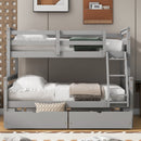 Bunk Bed With Ladder And Safety Guardrail