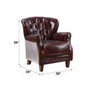 Brancaster - Accent Chair - Vintage Brown & Aluminum - Atlantic Fine Furniture Inc