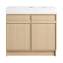 Freestanding Bathroom Vanity With Resin Sink & Soft Close Cabinet Doors