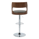 Cecina - Mid-Century Modern Adjustable Height Barstool Wth Swivel And Oval Footrest (Set of 2)