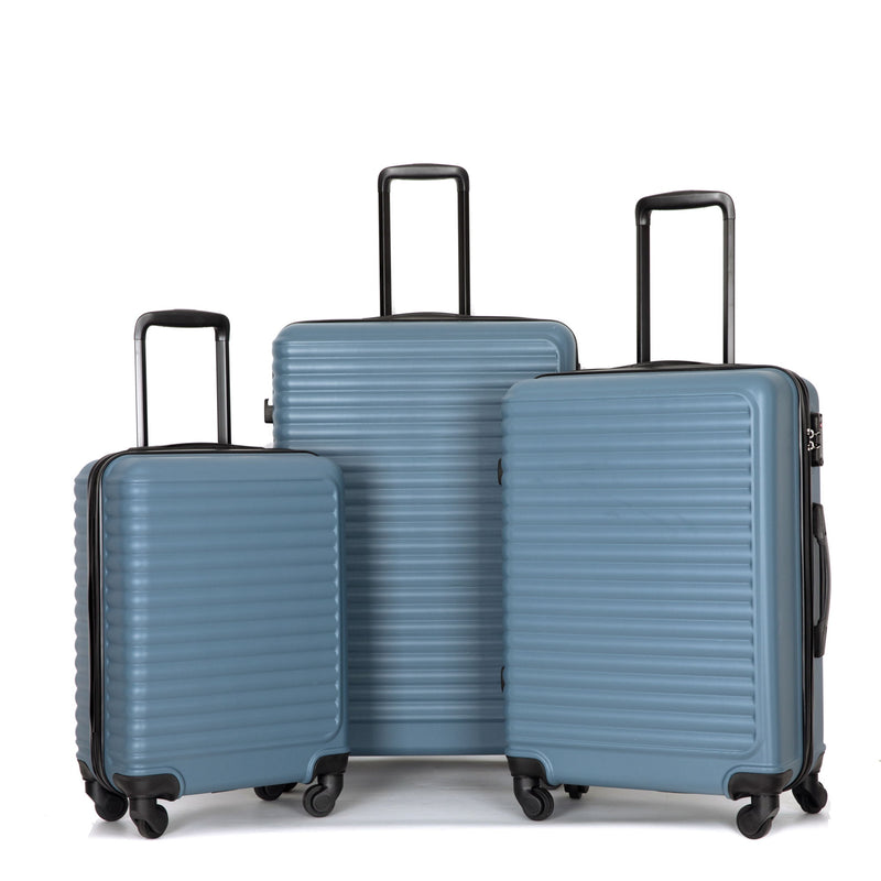 3 Piece Luggage Sets Lightweight Suitcase With Two Hooks, Spinner Wheels, Tsa Lock