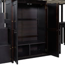 Loft Bed With Stairs, Bookshelf, Drawers, Desk & Wardrobe, Space Saving Multifunctional Furniture