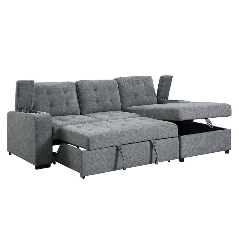 Kabira - Sectional Sofa - Gray Fabric