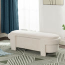 Versatile Storage Ottoman Bench, Spacious & Durable - Beige