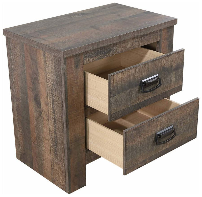 Frederick - 2-Drawer Nightstand - Weathered Oak