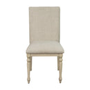 Fiona - Upholstered Dining Chair With Turned Legs (Set of 2) - Light Gray