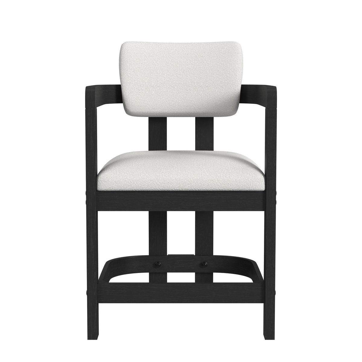 Portland Arm Counter Stool (Set of 2) in Black / White by Elements International, view 4