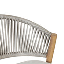 Outdoor Bar Height Metal Frame Counter Stools With Scallop Shaped Backrest & Water Resistant Cushions