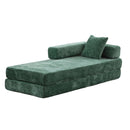 Convertible Floor Sofa Bed With Pillow Back Support Armrest