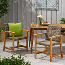 Outdoor Dining Chair Acacia Wood Frame (Set of 2)