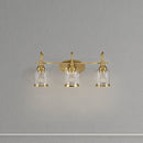 Twilight - 3 Lights Brush Contemporary Vanity Light - Clear / Gold