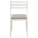 Bucknell - 3 Piece Round Drop Leaf Dining Table Set - White