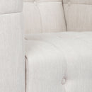 Contemporary Club Chair With Button Tufted Waffle Stitch