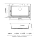 Quartz Kitchen Sink, Granite Composite, Drop In Sink With Durable Design