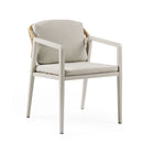 Outdoor Dining Chair (Set of 2) Wicker Rattan Woven Patio Chairs, Waterproof Seating - Gray