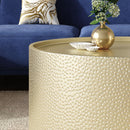 Braeburn - Handcrafted Round Coffee Table Hammered Surface