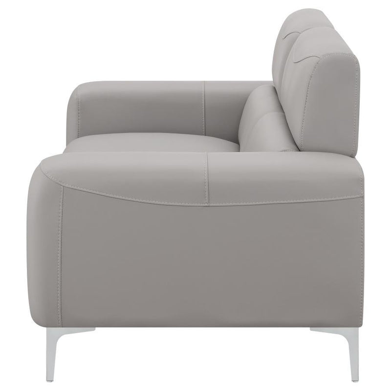 Glenmark - Upholstered Track Arm Loveseat - Taupe