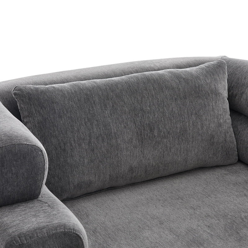 Oversized Chaise Lounge Sofa Bed With Deep Seat And Layered Armrests