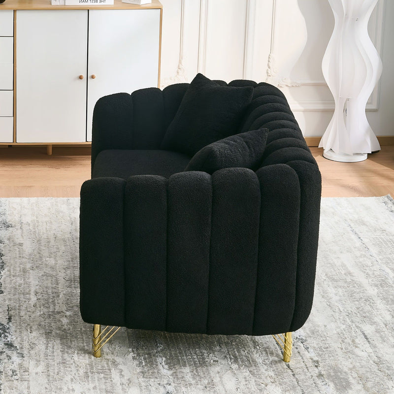 Loveseat Sofa For Living Room And Bedroom - Black