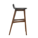 Contemporary Bar Stool With Stylish Seat And Small Backrest