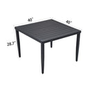 Outdoor Patio Dining Table With Tapered Feet & Umbrella Hole