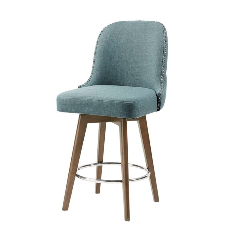 Kobe - Counter Stool With Swivel Seat - Blue
