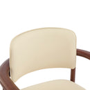 Dining Room Chairs, Ideal For Home & Kitchen (Set of 2) - Beige / Dark Walnut