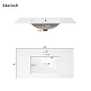 Bathroom Vanity With Sink, Soft Close Doors, Adjustable Shelf & 3 Drawers