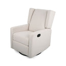 Landau Contemporary Fabric Upholstered Swivel Recliner