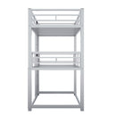 Triple Bunk Bed With Sturdy Construction And Space Saving Design