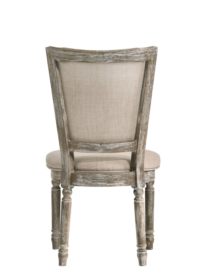 Gabrian - Two Tone, Reclaimed Side Chair (Set of 2) - Beige / Gray