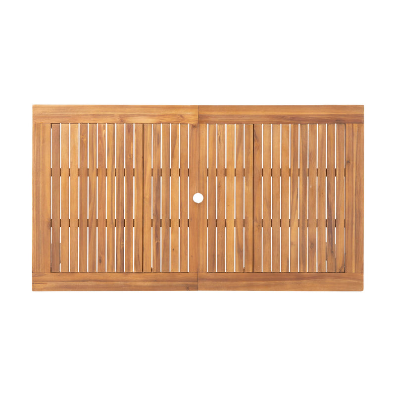 Outdoor Expandable Dining Table With Square Legs